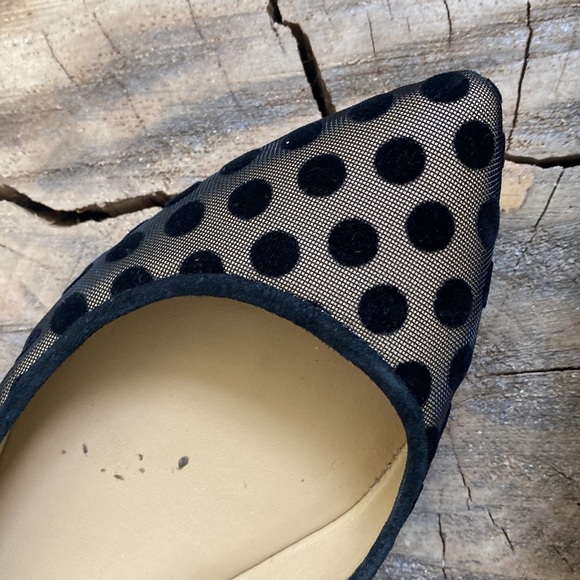 Ann Taylor mesh polka dot flats - Picture 3 of 3